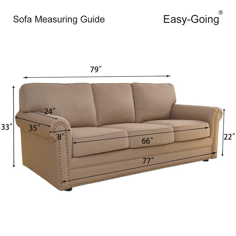Easy-Going Reversible Couch Cover for 3 Cushion Couch Sofa Cover