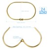 Goowin 24 Pcs Shower Curtain Rings, Oval Snap Shower Rings