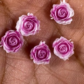Resin Flatback 8mm Roses - 100pcs Set, Multiple Colors Available for DIY Projects or beadable pens or crafts:_100pcs rose red