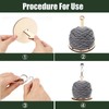 Fertrey Portable Wooden Wrist Yarn Holder with Leather Strap, Knitting