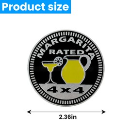 BESULEN 4 x 4 Car Emblem, Automotive Badge 3D Aluminum Round Emblems Decal, Decorative Stickers for Auto Interior and Exterior, Compatible with Most Vehicles Trucks SUV RV (Style H)