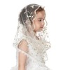 PAMOR Infinity First Communion Veils for Girls Lace Chapel Veil