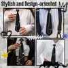 Shyyween 4 Pcs Punk Metal Chain Necktie for Women Men