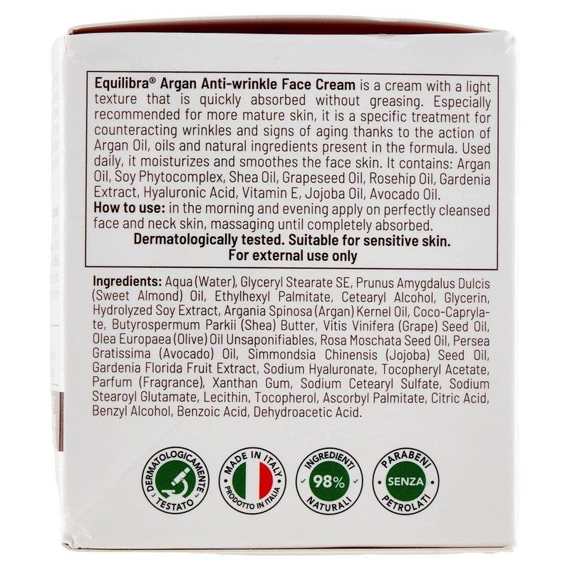 EQUILIBRA Face Anti-Wrinkle 50 ml Argan - Face Care