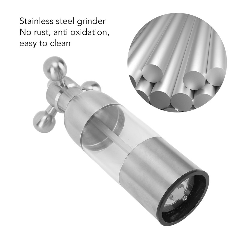 Pepper Mill Professional Refillable Ceramic Rotor Coarseness Adjustable Manual Pepper