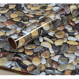 UPREDO 3D Cobblestone Adhesive Paper Vinyl Wrap Film Kitchen Countertop Peel Stick Wallpaper 15.8inch x79inch
