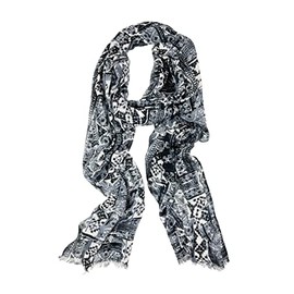 collezione alessandro Greyster Scarf Soft Natural Material 200 cm x 50 cm, gray