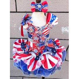 Jenniferwu Pageant Dress Toddler Baby Newborn Little Girl's Pageant Party Dress G535 Christmas Multi Color 5T