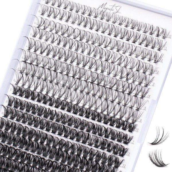 Lash Clusters 320pcs Individual Lashes 20D&50D DIY Lash Extensions D