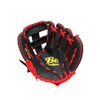 Junior All Round 9" Black Red Soft Baseball Gloves 509