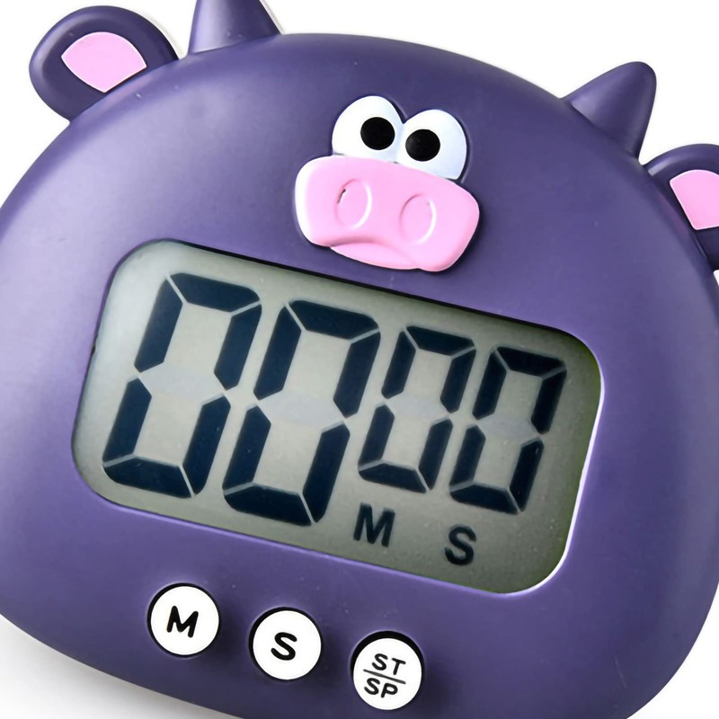 Cute Digital Kitchen Timer, Small Timers Cartoon Animal Shape Digital