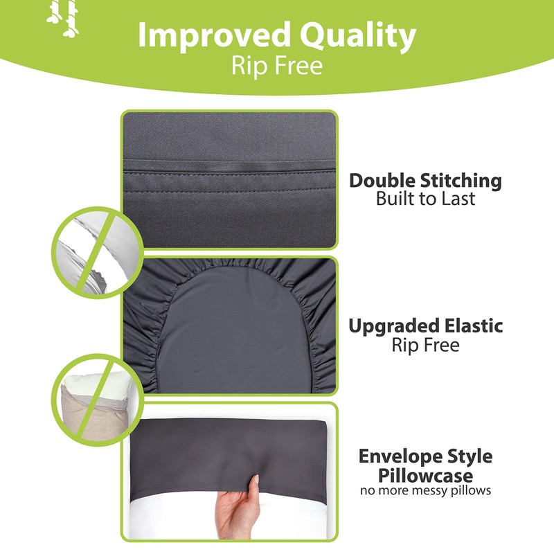 BAMPURE Luxury Series King Sheet Set - 100% Viscose derived