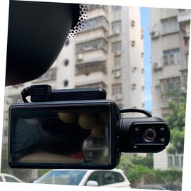 TEHAUX 1 Set Dual Lens Car Dash Cam with Infrared Night Vision Front Rear Recording HD Lens for Safe Parking Compact Design for Easy Installation