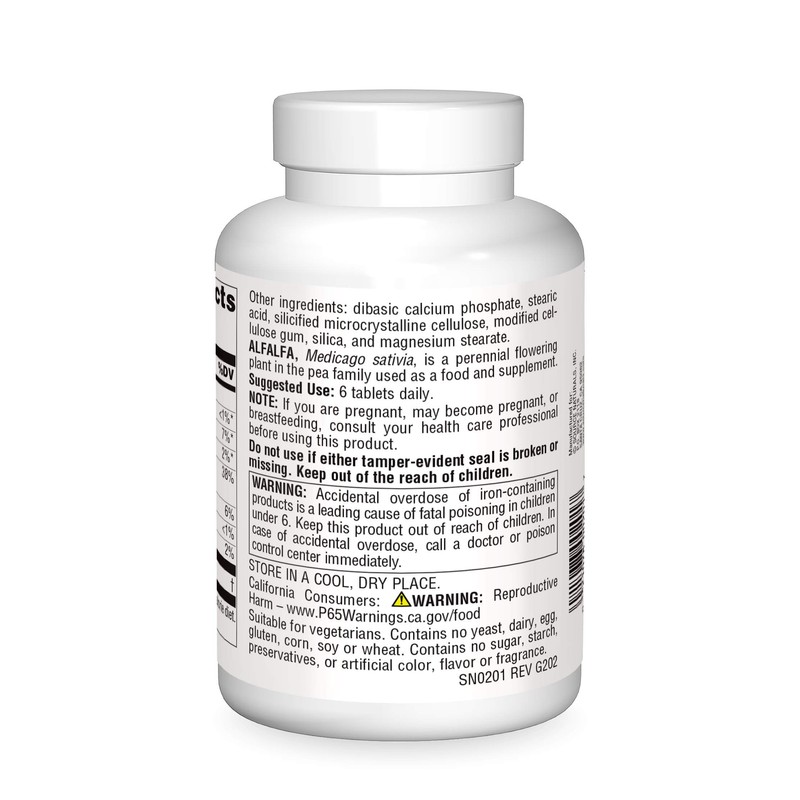 Source Naturals Alfalfa 10 Grain Dietary Supplement - 250 Tablets
