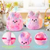 ARefugen 2Pcs Easter Fluffy Bunny Basket - Soft Plush Basket