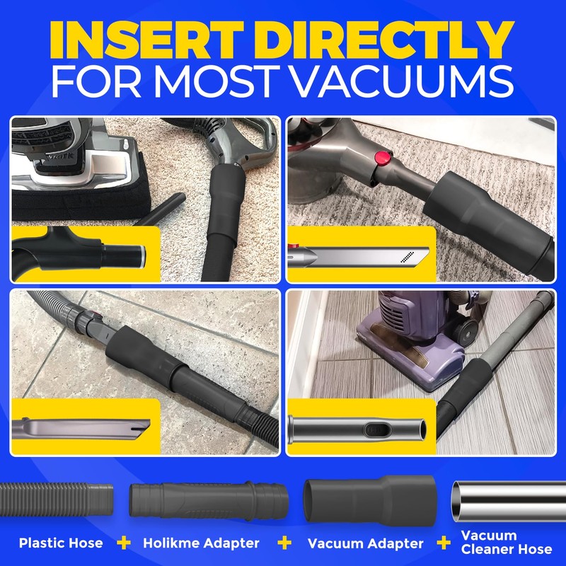 Holikme 2 Pieces Dryer Vent Cleaner Kit, Dryer Lint Vacuum
