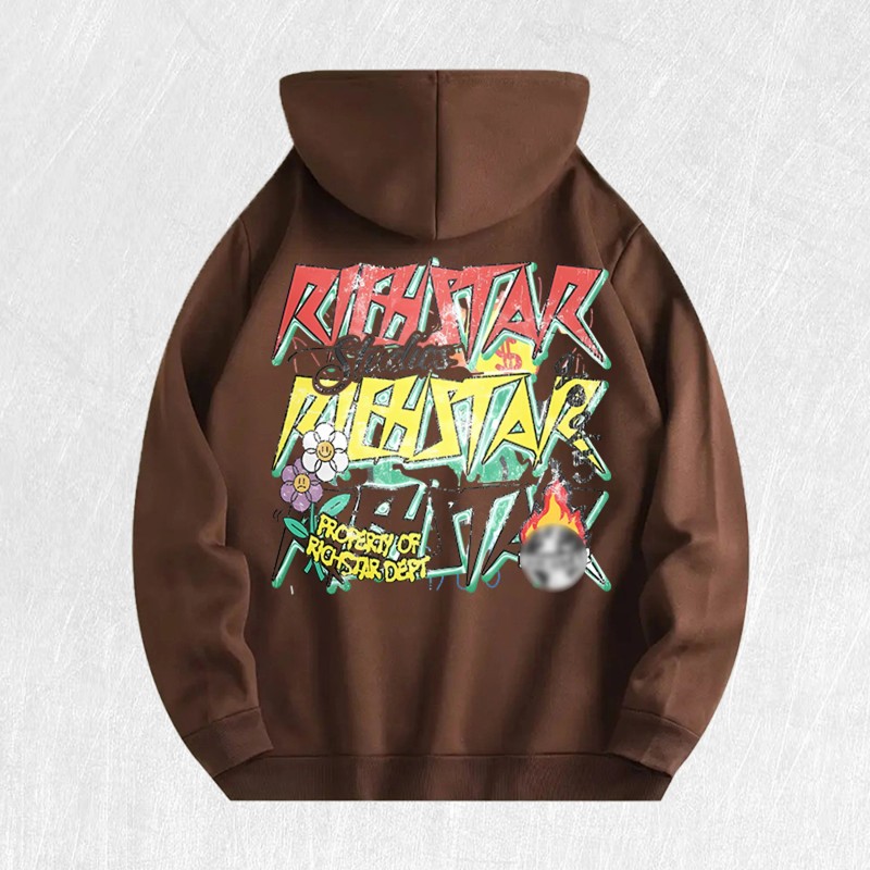 Richstar Graphic Hoodie 100% Cotton US Warehouse 6 ColorsColor: Red,