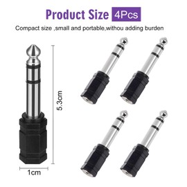 RELKLYU 4-Teiliger Kopfhörer-Jackadapter, Audio-Konvertierungsstecker, Kopfhörerkonvertierungskopf, Audioanschluss.