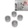 Vitdipy 4Pack Magnetic Spice Jars, Stainless Steel Containers with Clear