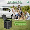 Panmout 16.5" XL Portable Toilet for Camping, Foldable Travel Toilet