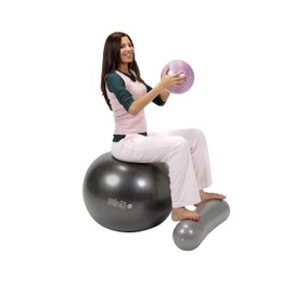 GYMNIC Plus Burst-Resistant Exercise Ball, Black (65 cm)