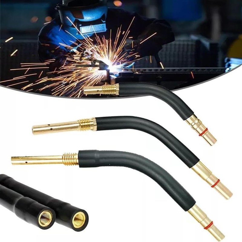 2 PCS Welding Gun Bending Pipe, Brass Welding Gun Curved