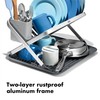OXO Good Grips Aluminum Fold Flat Dish Drying Rack, 2-Tier,