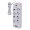 8 Way Power Strip USB C European Socket Desk Wall