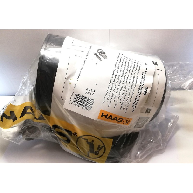 3288 Wall-Mounted Toilet Connection Set DN 110 Chrome-Plated Cover Caps