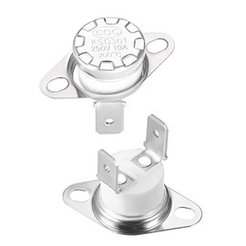 uxcell KSD301 Thermostat 200°C/392°F 10A Normally Closed N.C Adjust Snap Disc Temperature Switch 2pcs