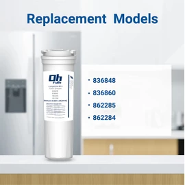 OHFULLS 836848 Refrigerator Water Filter, Replacement for Fisher & Paykel #862285 Replaces #836848, 836860, E522B, PS2067635, RF90A180DU, EFF-6017A, E402B, E442B, SUPCO WF296, RF135B (1-Pack)