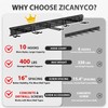 ZICANYCO Garage Tool Organizer Wall Mount 48 inches with 10