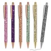 cobee Bling Metal Pens, 6pcs Click Retractable Ballpoint Pens, 1.0mm