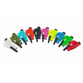 resqme The Original Emergency Keychain Car Escape Tool, 2-in-1 Seatbelt Cutter and Window Breaker, Made in USA, Rainbow Pack 10 Colors - Compact Emergency Hammer