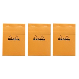Rhodia Classic Orange Notepad graph - 6 in. x 8-1/4 in., Pack of 3
