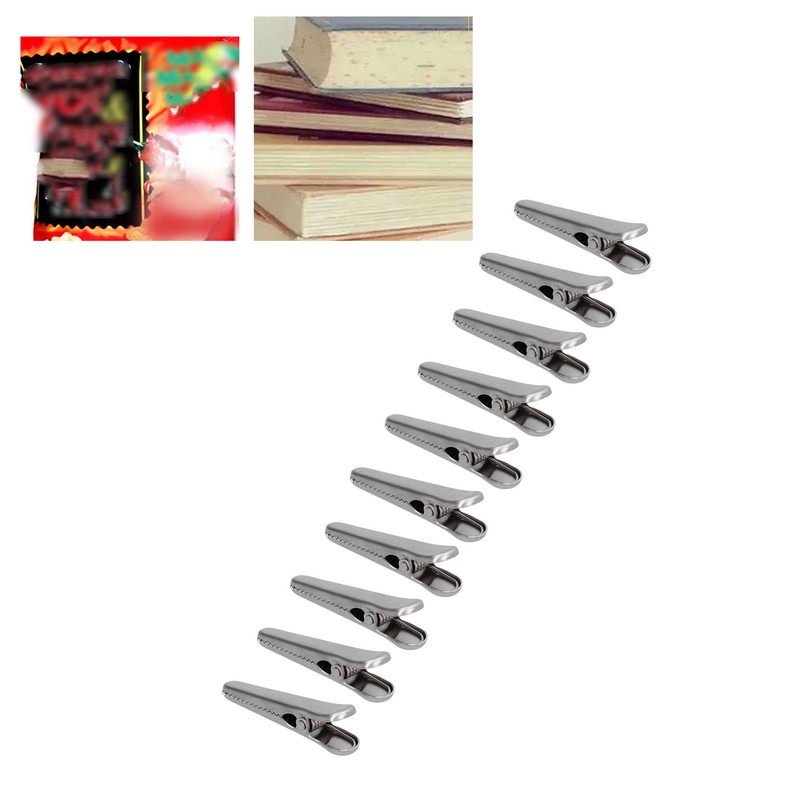 10PCS Stainless Steel Sealing Clip Coffee Bag Sealing Clip Food