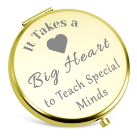 Special Education Teacher Appreciation Gifts for Women Compact Mirror SPED Teacher Gift Autism Teacher Thank You Gift Graduation Birthday Retirement Gifts for SPED Teacher Pocket Folding Makeup Mirror