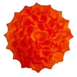 ATFL Ready-to-use Separated Sunset Red Rose Petals for Wedding,1520 Pcs Artificial Fake Silk Rose Petals for Romantic Night for Her Set,Faux Flower Pedals for Valentine's Day Decorations (2.3'')…