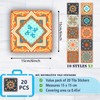 Cendray Pack of 20 Tile Stickers Wall Decoration for Bathroom