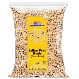 Rani Yellow Peas Whole, Dried (Vatana, Matar) 64oz (4lbs) 1.81kg Bulk ~ All Natural | Vegan | Gluten Friendly | Kosher | Product of USA