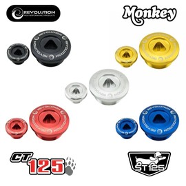 Revolution Honda Hunter Cab CT125 Monkey 125 Ducks DAX125 Common Service Hole Plug Set./ REVOLUTION Engine Timing Plug For HONDA CT125 Monkey125 ST125 JA65 JA55 JB02 JB03 JB04 Timing Hole Cap (Black)