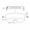 LEDSone Ceiling Mount with Mounting Tab, Light Cover Plates Light
