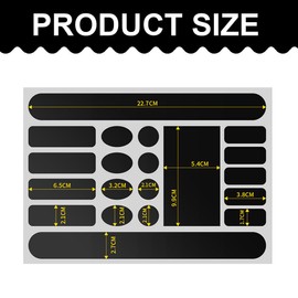 GLPRKOW Bicycle Frame Protection – 1 Piece Carbon + 1 Piece Matte Black Sticker