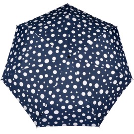 Knirps Slim Duomatic Dots Pocket Umbrella, navy