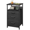 YeTom Nightstand, Bedside Table with 3 Fabric Drawers, Side Table