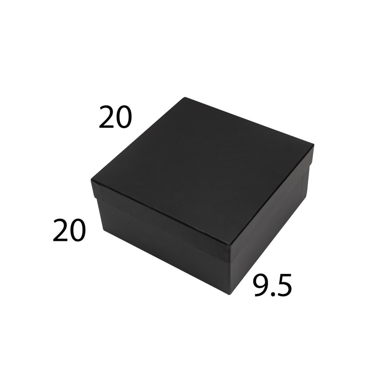 PACKIT | Caja Base y Tapa Chica Negra 20x20x9.5 |