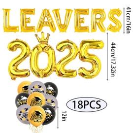 29 Pcs Graduation Balloons, Leavers 2025 Decorations, Class Of 2025 Banner, Class Of 2025 Balloons, For High School College Graduation Decorations Class Of 2025 Decorations