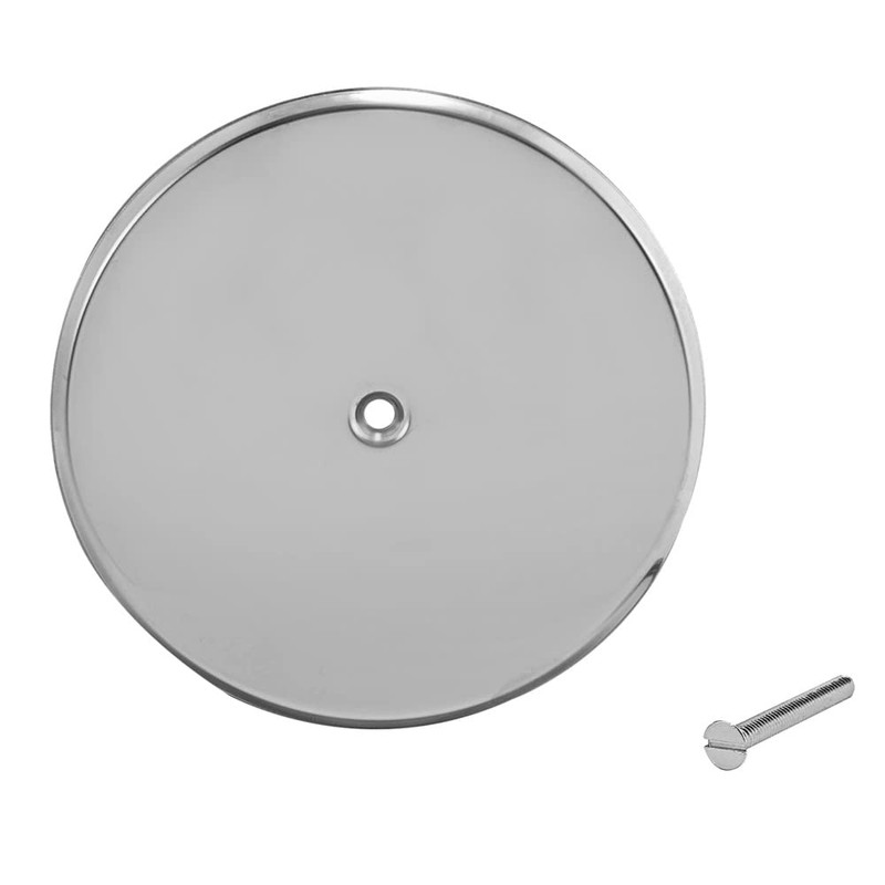 EZ-FLO 6 Inch Stainless Steel Bathtub Overflow Cleanout Cover Plate,