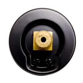 DuraChoice 2" Dial Utility Pressure Gauge, Water Oil Gas, 1/4" NPT Center Back Mount, Black Steel Case, 0-160 PSI