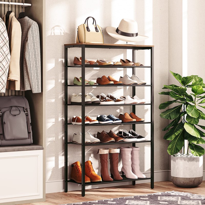 MAHANCRIS 8-Tier Shoe Rack, Large Capacity Shoe Shelf, Shoe Organizer
